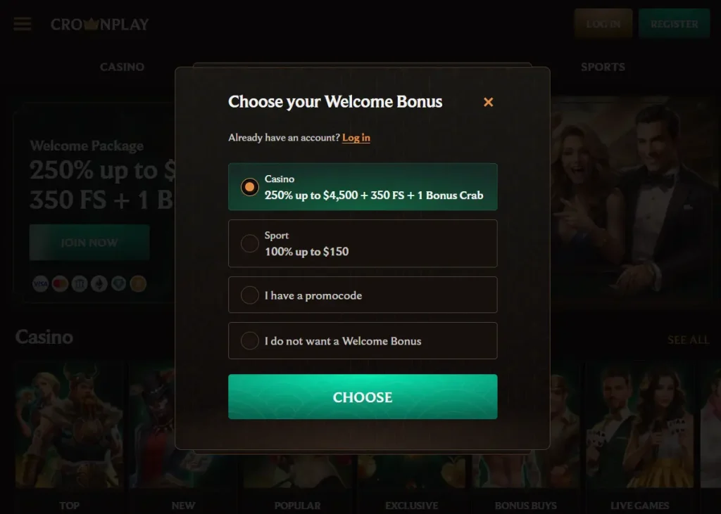 Casino Welcome Bonus